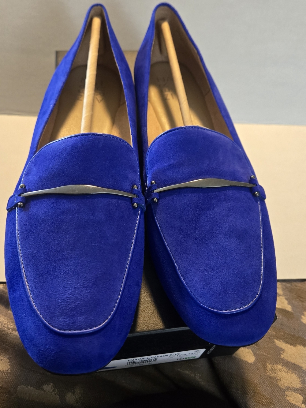 Naturalizer EMILINE Harbor Blue Suede Bit Loafers 10W